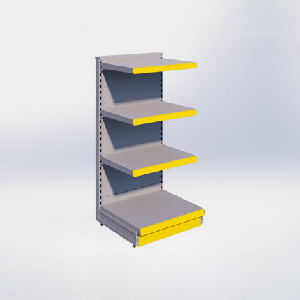 Kopstelling - H140 x B66,5 x D57 cm - 4 niveaus - Grijs