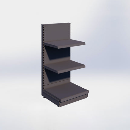 Kopstelling - H140 x B66,5 x D57 cm - 3 niveaus - Antraciet