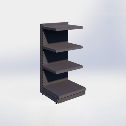 Kopstelling - H140 x B66,5 x D57 cm - 4 niveaus - Antraciet