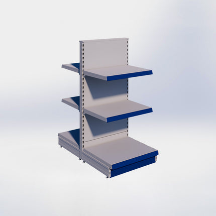 Middenstelling - H140 x B66,5 x D57 cm - 3 niveaus - Grijs