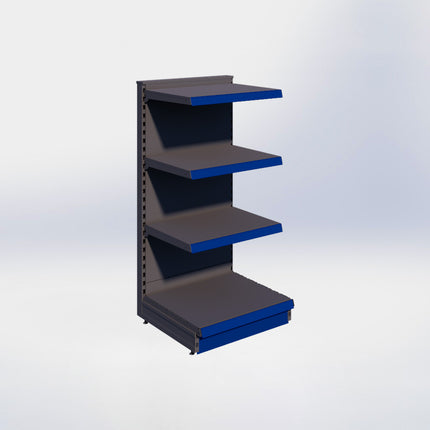 Kopstelling - H140 x B66,5 x D57 cm - 4 niveaus - Antraciet