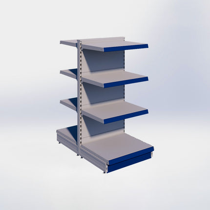 Middenstelling - H140 x B66,5 x D57 cm - 4 niveaus - Grijs