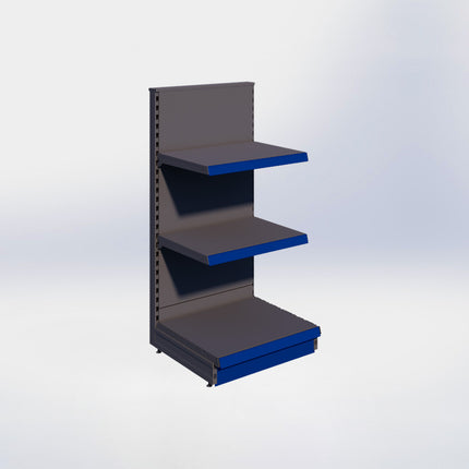 Kopstelling - H140 x B66,5 x D57 cm - 3 niveaus - Antraciet