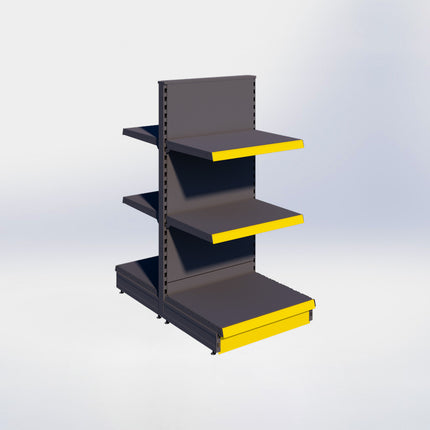 Middenstelling - H140 x B66,5 x D57 cm - 3 niveaus - Antraciet