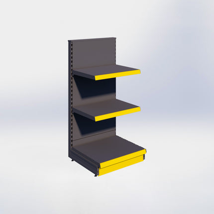 Kopstelling - H140 x B66,5 x D57 cm - 3 niveaus - Antraciet