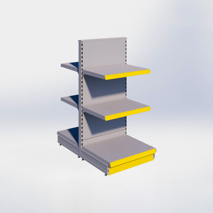 Middenstelling - H140 x B66,5 x D57 cm - 3 niveaus - Grijs