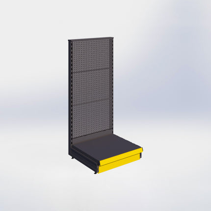 Kopstelling perforatie - H140 x B66,5 x D57 cm - 1 niveau - Antraciet