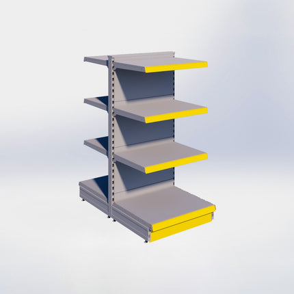 Middenstelling - H140 x B66,5 x D57 cm - 4 niveaus - Grijs