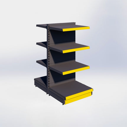 Middenstelling - H140 x B66,5 x D57 cm - 4 niveaus - Antraciet