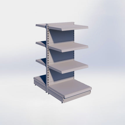 Middenstelling - H140 x B66,5 x D57 cm - 4 niveaus - Grijs