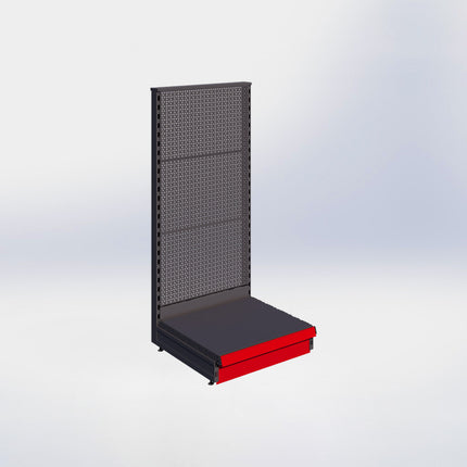 Kopstelling perforatie - H140 x B66,5 x D57 cm - 1 niveau - Antraciet