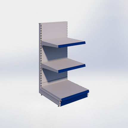 Kopstelling - H140 x B66,5 x D67 cm - 3 niveaus - Grijs