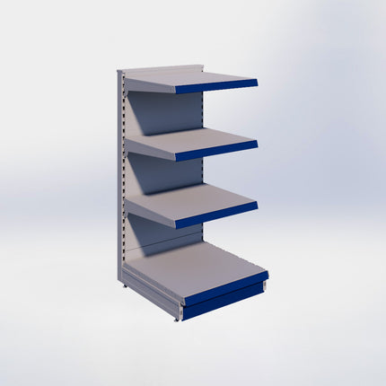 Kopstelling - H140 x B66,5 x D67 cm - 4 niveaus - Grijs