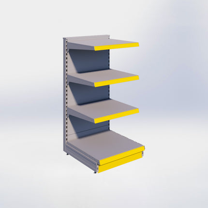 Kopstelling - H140 x B66,5 x D67 cm - 4 niveaus - Grijs