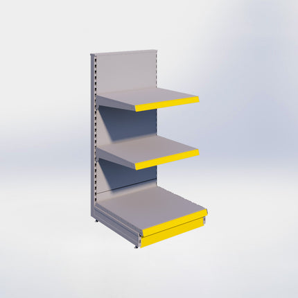 Kopstelling - H140 x B66,5 x D67 cm - 3 niveaus - Grijs