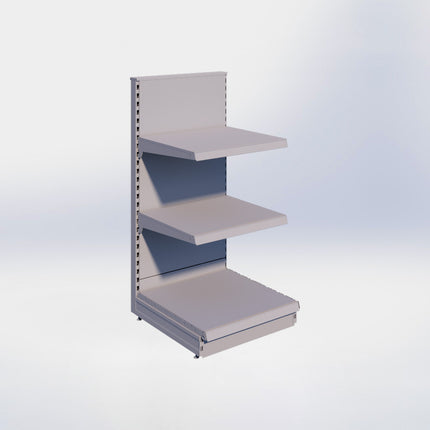Kopstelling - H140 x B66,5 x D67 cm - 3 niveaus - Grijs