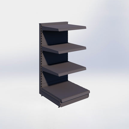 Kopstelling - H140 x B66,5 x D67 cm - 4 niveaus - Antraciet