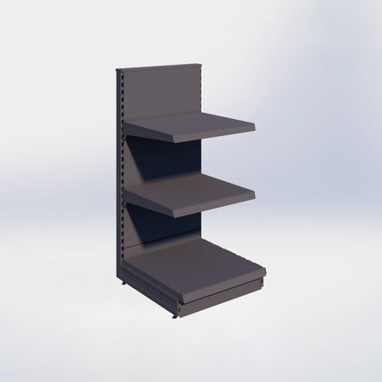 Kopstelling - H140 x B66,5 x D67 cm - 3 niveaus - Antraciet