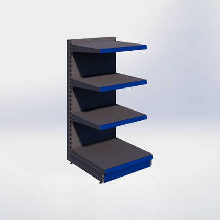 Kopstelling - H140 x B66,5 x D67 cm - 4 niveaus - Antraciet