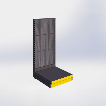 Kopstelling perforatie - H140 x B66,5 x D67 cm - 1 niveau - Antraciet