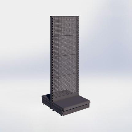 Middenstelling perforatie - H180 x B66,5 x D37 cm - 1 niveau - Antraciet