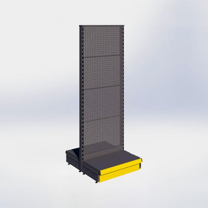 Middenstelling perforatie - H180 x B66,5 x D37 cm - 1 niveau - Antraciet