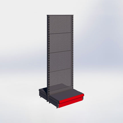 Middenstelling perforatie - H180 x B66,5 x D37 cm - 1 niveau - Antraciet