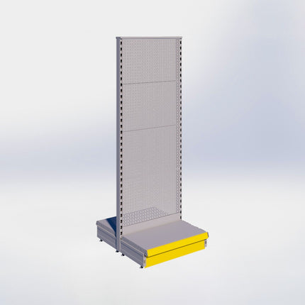 Middenstelling perforatie - H180 x B66,5 x D37 cm - 1 niveau - Grijs