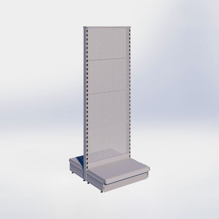 Middenstelling perforatie - H180 x B66,5 x D37 cm - 1 niveau - Grijs