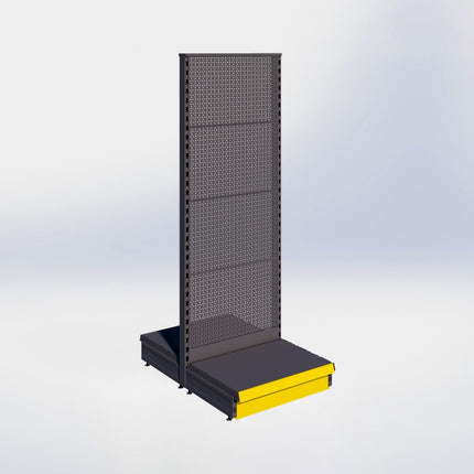 Middenstelling perforatie - H180 x B66,5 x D47 cm - 1 niveau - Antraciet