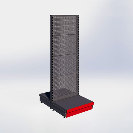 Middenstelling perforatie - H180 x B66,5 x D47 cm - 1 niveau - Antraciet