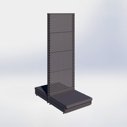 Middenstelling perforatie - H180 x B66,5 x D57 cm - 1 niveau - Antraciet