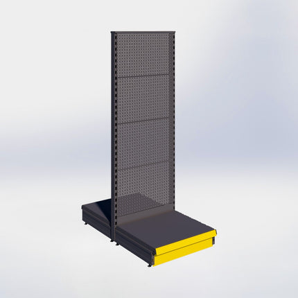 Middenstelling perforatie - H180 x B66,5 x D57 cm - 1 niveau - Antraciet