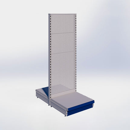 Middenstelling perforatie - H180 x B66,5 x D57 cm - 1 niveau - Grijs