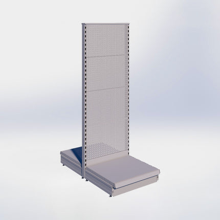 Middenstelling perforatie - H180 x B66,5 x D57 cm - 1 niveau - Grijs