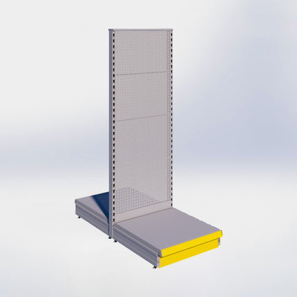 Middenstelling perforatie - H180 x B66,5 x D67 cm - 1 niveau - Grijs
