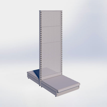 Middenstelling perforatie - H180 x B66,5 x D67 cm - 1 niveau - Grijs