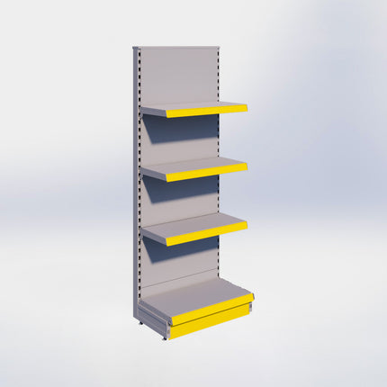 Kopstelling - H180 x B66,5 x D37 cm - 4 niveaus - Grijs