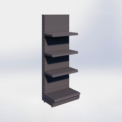 Kopstelling - H180 x B66,5 x D37 cm - 4 niveaus - Antraciet