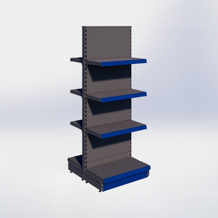 Middenstelling - H180 x B66,5 x D37 cm - 4 niveaus - Antraciet