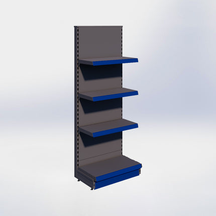 Kopstelling - H180 x B66,5 x D37 cm - 4 niveaus - Antraciet