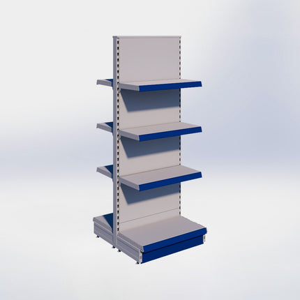 Middenstelling - H180 x B66,5 x D37 cm - 4 niveaus - Grijs