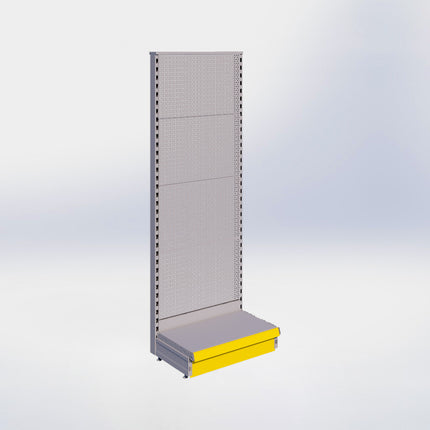 Kopstelling perforatie - H180 x B66,5 x D37 cm - 1 niveau - Grijs