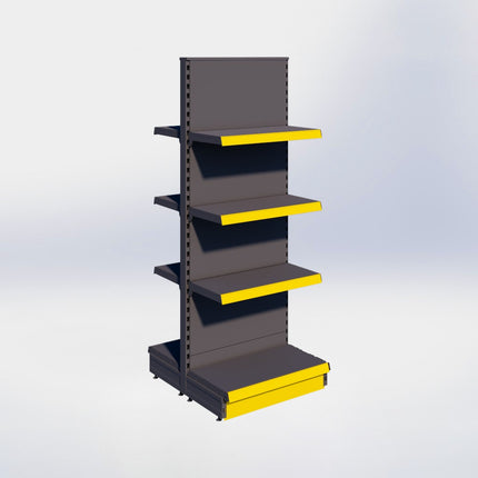 Middenstelling - H180 x B66,5 x D37 cm - 4 niveaus - Antraciet