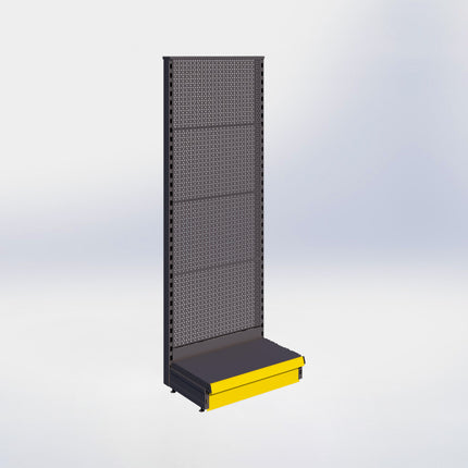 Kopstelling perforatie - H180 x B66,5 x D37 cm - 1 niveau - Antraciet