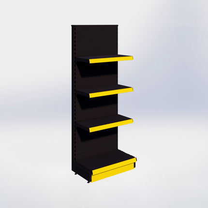 Kopstelling - H180 x B66,5 x D37 cm - 4 niveaus - Zwart