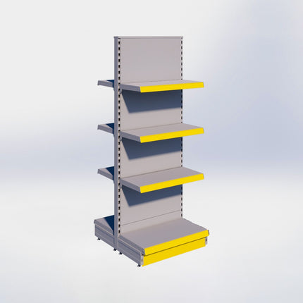 Middenstelling - H180 x B66,5 x D37 cm - 4 niveaus - Grijs