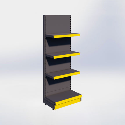 Kopstelling - H180 x B66,5 x D37 cm - 4 niveaus - Antraciet