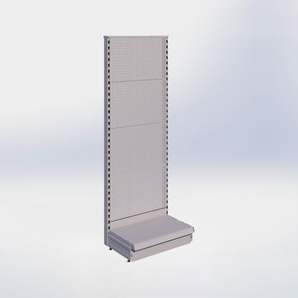 Kopstelling perforatie - H180 x B66,5 x D37 cm - 1 niveau - Grijs