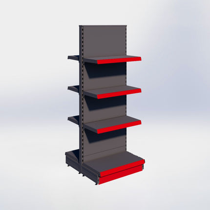 Middenstelling - H180 x B66,5 x D37 cm - 4 niveaus - Antraciet